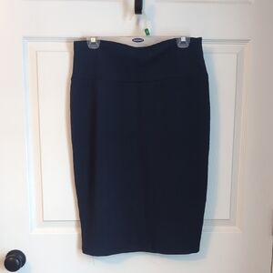 Classic Blue Pencil Skirt